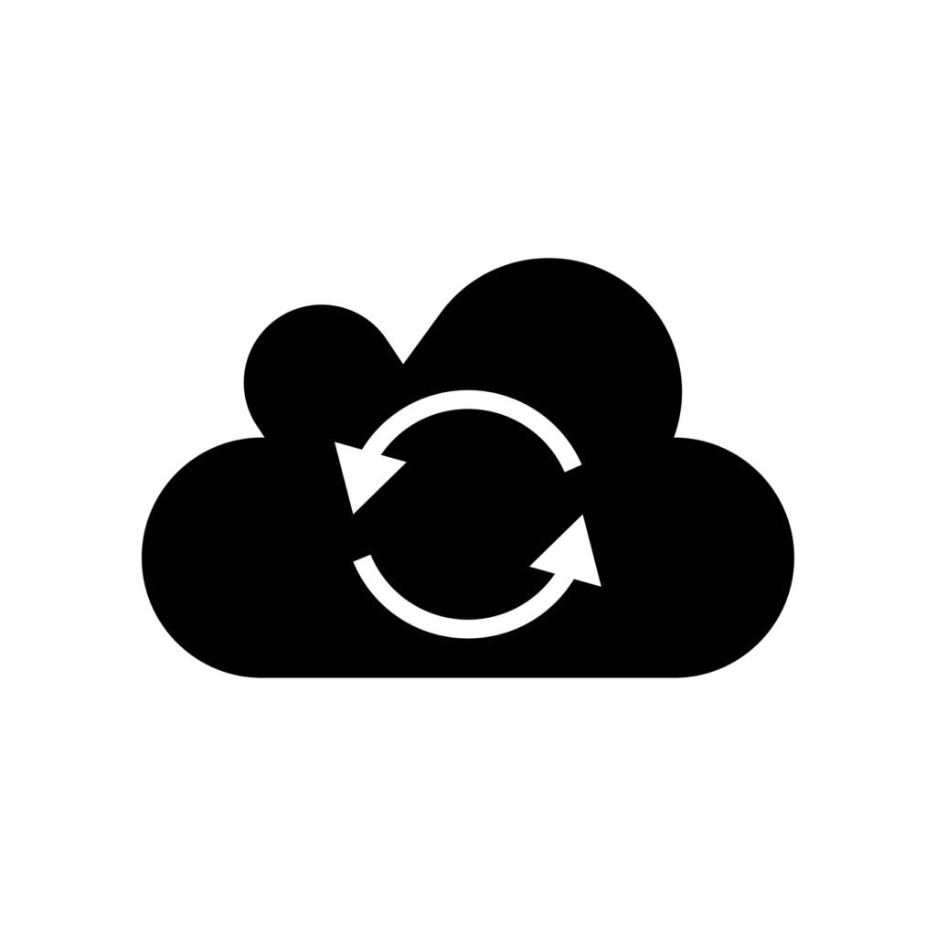 Cloud reload symbol icon vector icon